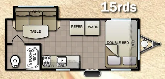 Pacific Coachworks Econ E15RDS floor plan