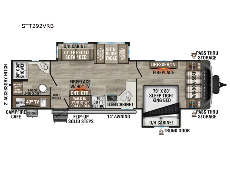 2026 Venture RV SportTrek Touring Edition STT292VRB - Floor plan