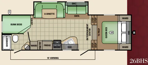 Starcraft AR-ONE MAXX 26BHS floor plan