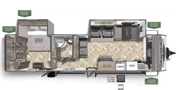 Palomino Puma 31FKRK floor plan