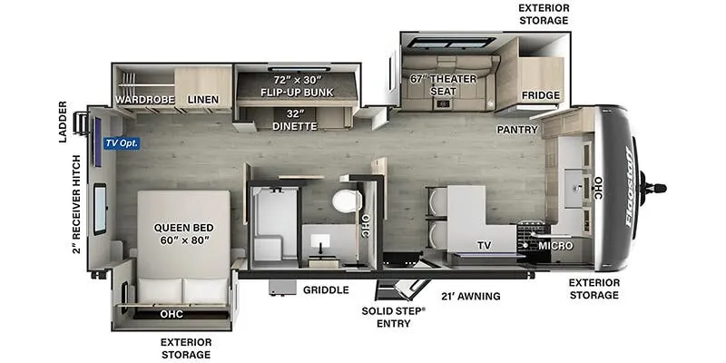 Forest River Flagstaff Classic 826BHS floor plan