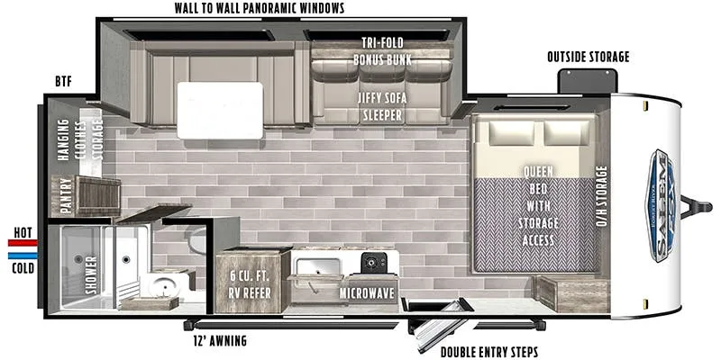 2021 Forest River Salem FSX 170SS - Floor plan