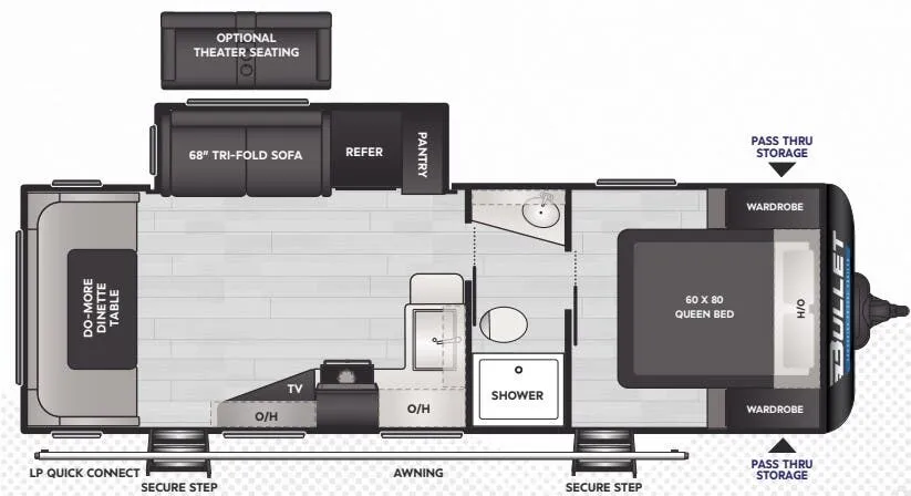 Keystone Bullet Crossfire 2530RD floor plan
