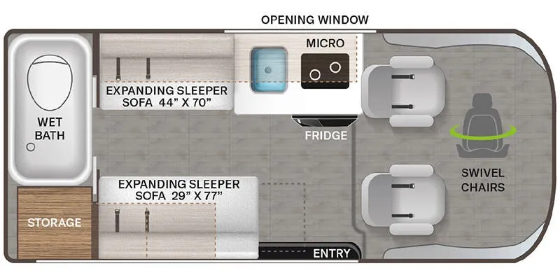 2025 Thor Motor Coach Scope 18G floor plan