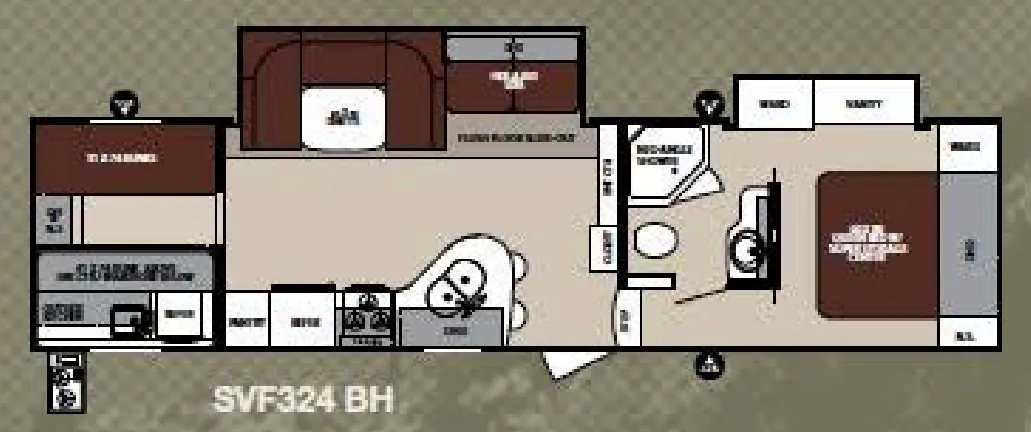 Forest River Surveyor SVF324 BH floor plan