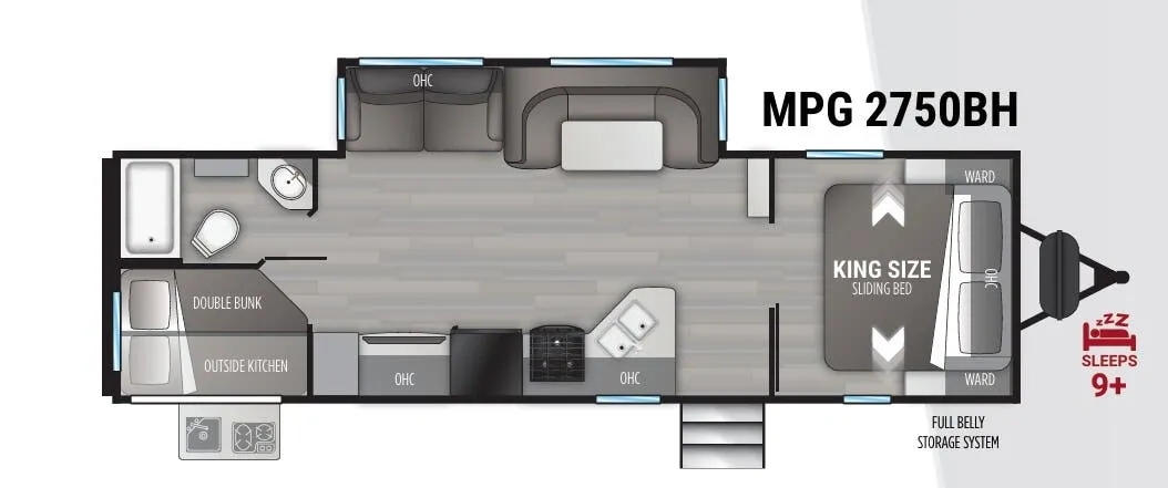 Cruiser RV MPG 2750BH floor plan