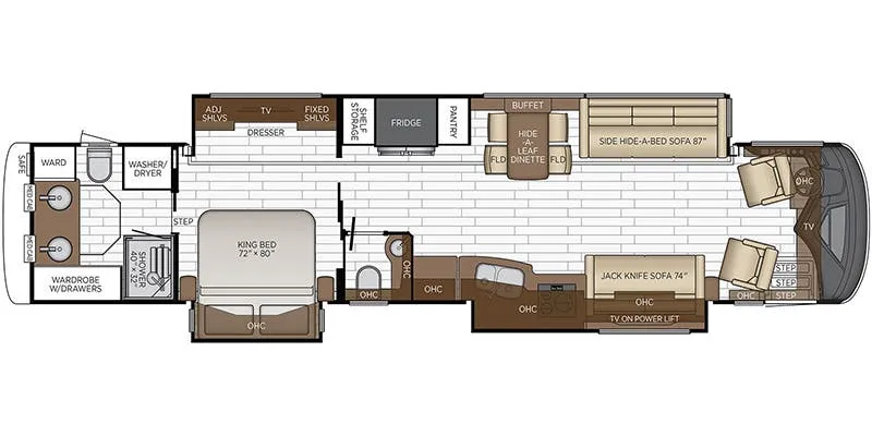 Newmar Essex 4595 floor plan