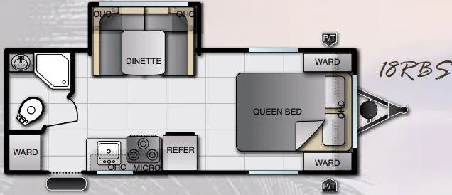 Pacific Coachworks Panther Mini 18RBS floor plan
