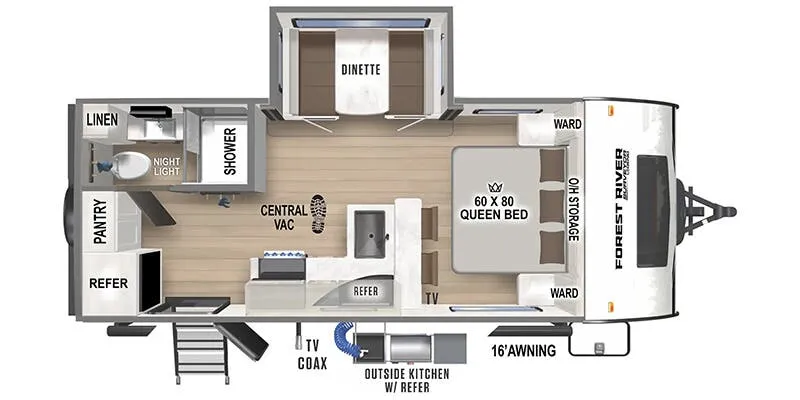 2025 Forest River Surveyor Legend 202RBLE - Floor plan