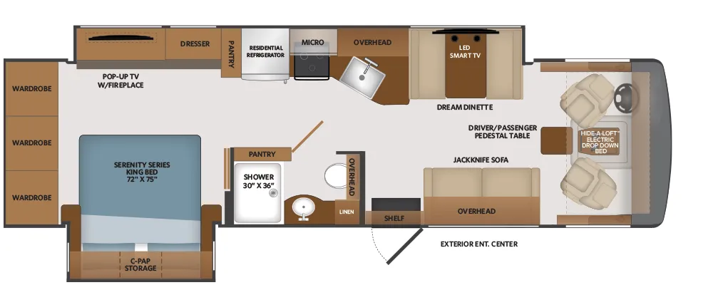 2022 Fleetwood Fortis 32RW floor plan