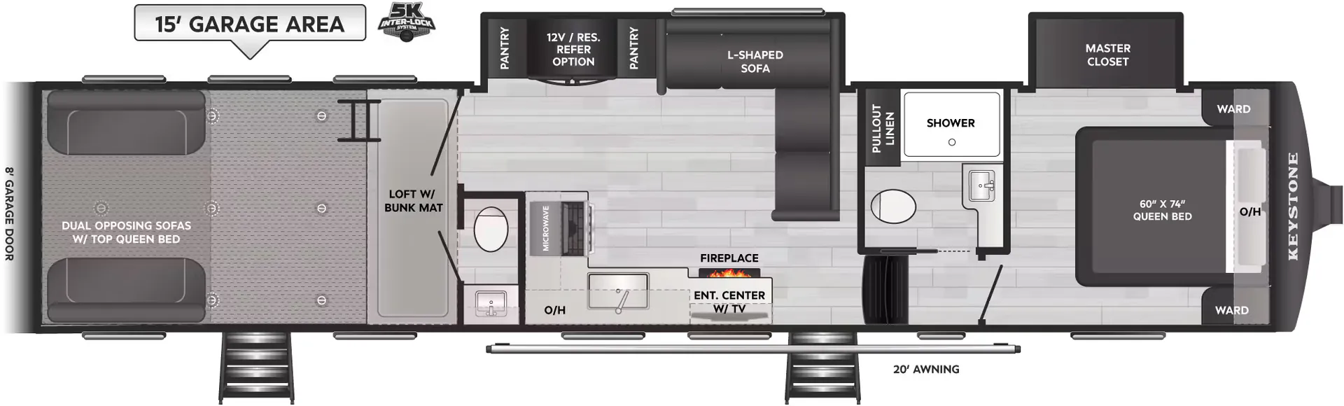 Keystone Fuzion Impact 416 floor plan