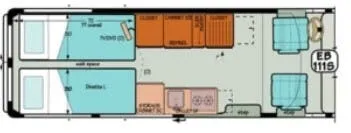 Sportsmobile Sprinter EB 111s floor plan