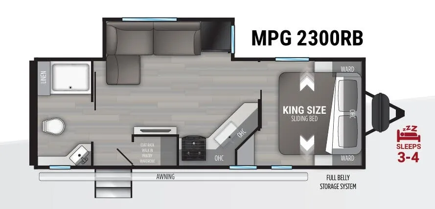 Cruiser RV MPG 2300RB floor plan