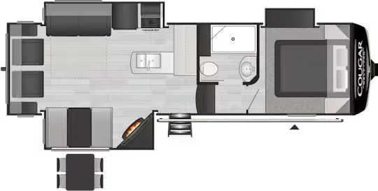 2021 Keystone Cougar Half-Ton 27SGS - Floor plan
