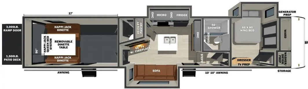 2026 Forest River Sandstorm 4017GX - Floor plan