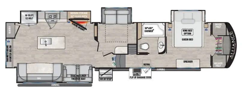 Alliance RV Avenue 37MBR floor plan