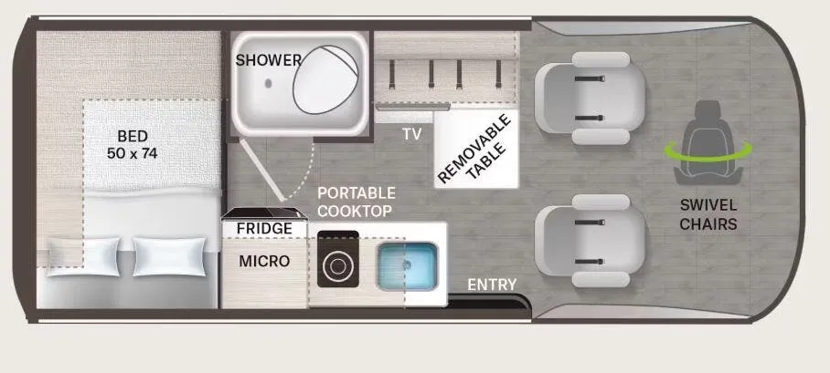 2026 Thor Motor Coach Sanctuary 19M - Floor plan