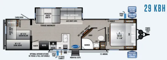 2022 East to West Silver Lake 29KBH - Floor plan