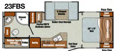 Gulf Stream Vintage Cruiser 23FBS floor plan