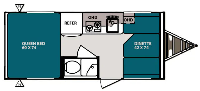 Forest River R-Pod RP-171 floor plan