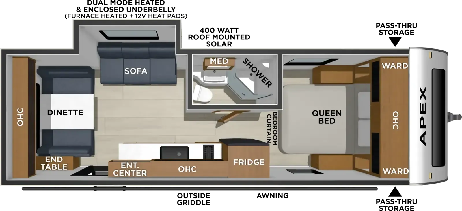 Coachmen Apex Nano 213RDS floor plan
