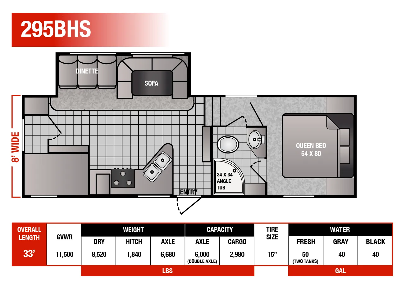 Genesis Supreme Northland 295BHS floor plan