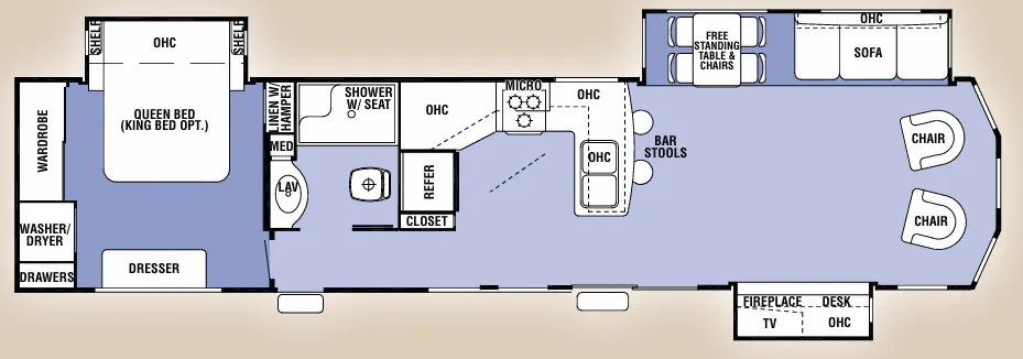 Forest River Cedar Creek Cottage 40CFL floor plan