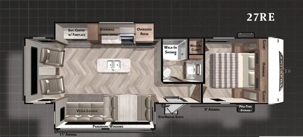 Forest River Wildwood 27RE floor plan