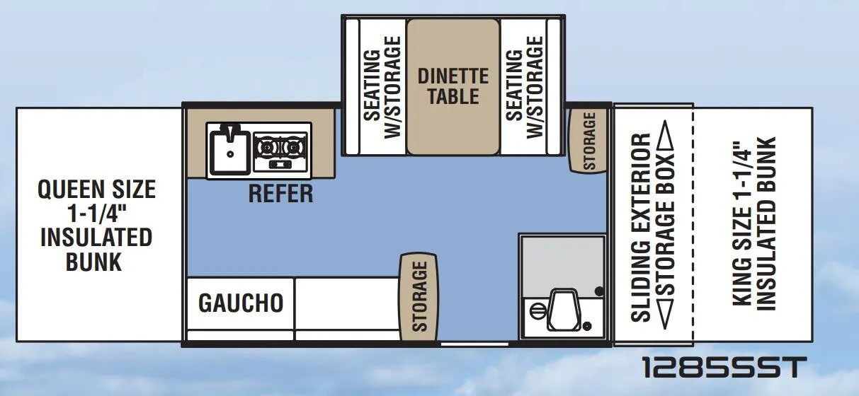 Coachmen Clipper Classic 1285SST floor plan