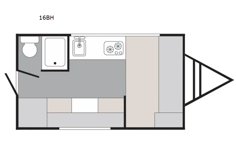 2021 Sunset Park RV Sun-Lite 16BH - Floor plan