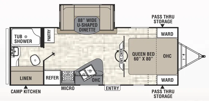 Coachmen Freedom Express Maple Leaf Edition 231 RBDSLE floor plan