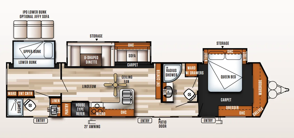 Forest River Salem Villa 426-2B floor plan
