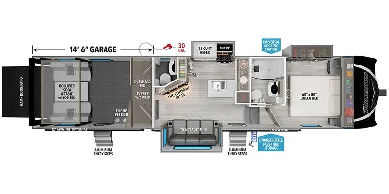 2026 Grand Design Momentum G-Class 350G floor plan