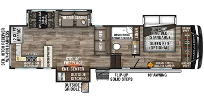 2021 Kz Rv Durango 321RKT - Floor plan