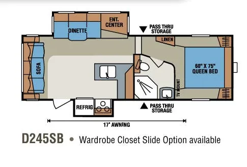 K-Z Durango 1500 D245SB floor plan