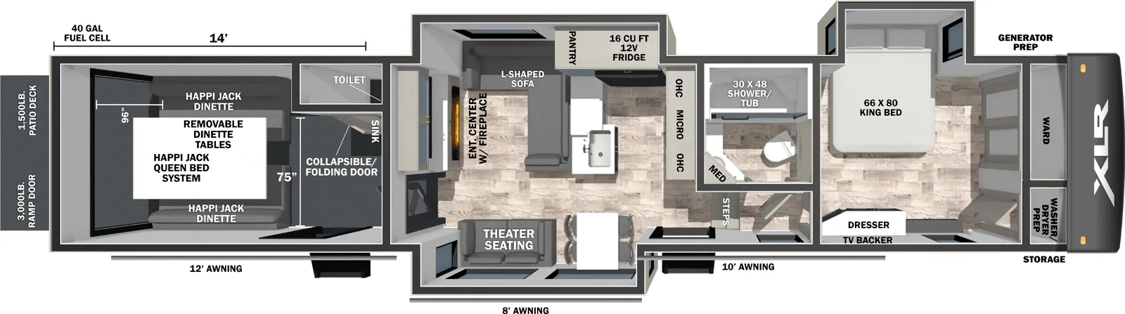2026 XLR Nitro 41G14 - Floor plan