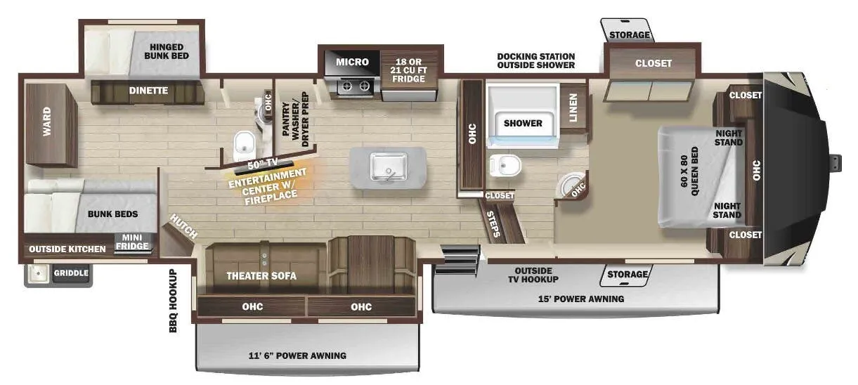 Highland Ridge Mesa Ridge 374BHS floor plan
