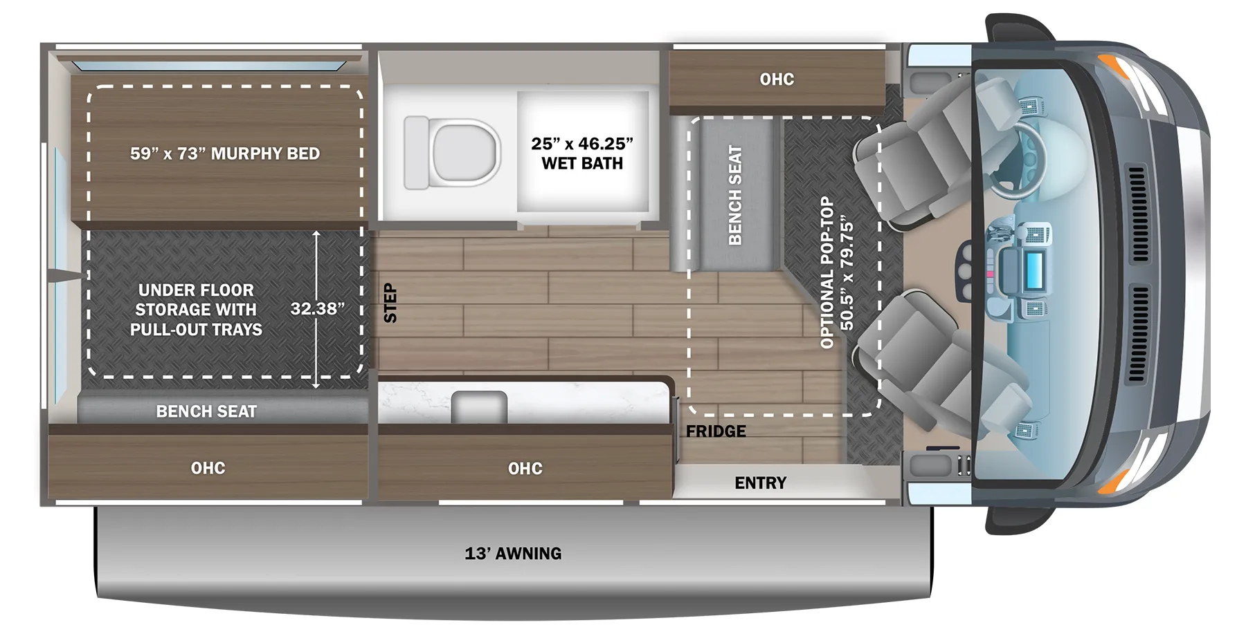 2027 Jayco Swift 20E - Floor plan