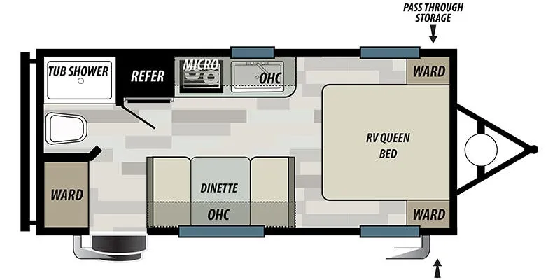 Forest River EVO Select 177FQ floor plan