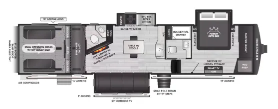 Keystone Fuzion 419 floor plan