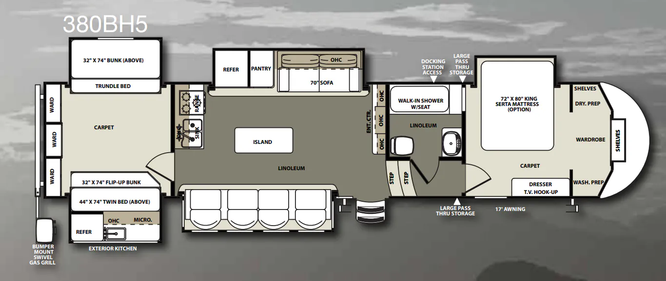 Forest River Sierra 380BH5 floor plan