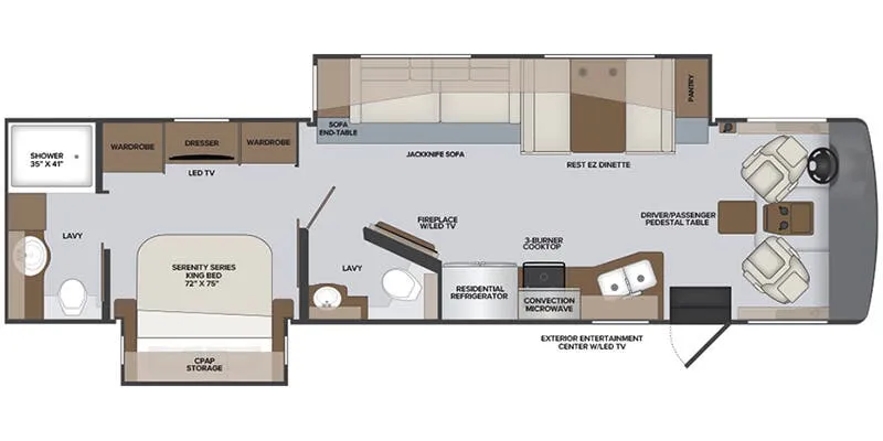 2026 Holiday Rambler Vacationer 35K floor plan