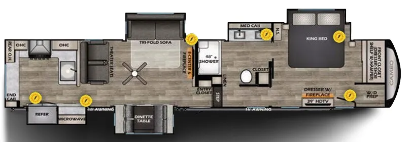 CrossRoads Cameo 3975CK floor plan