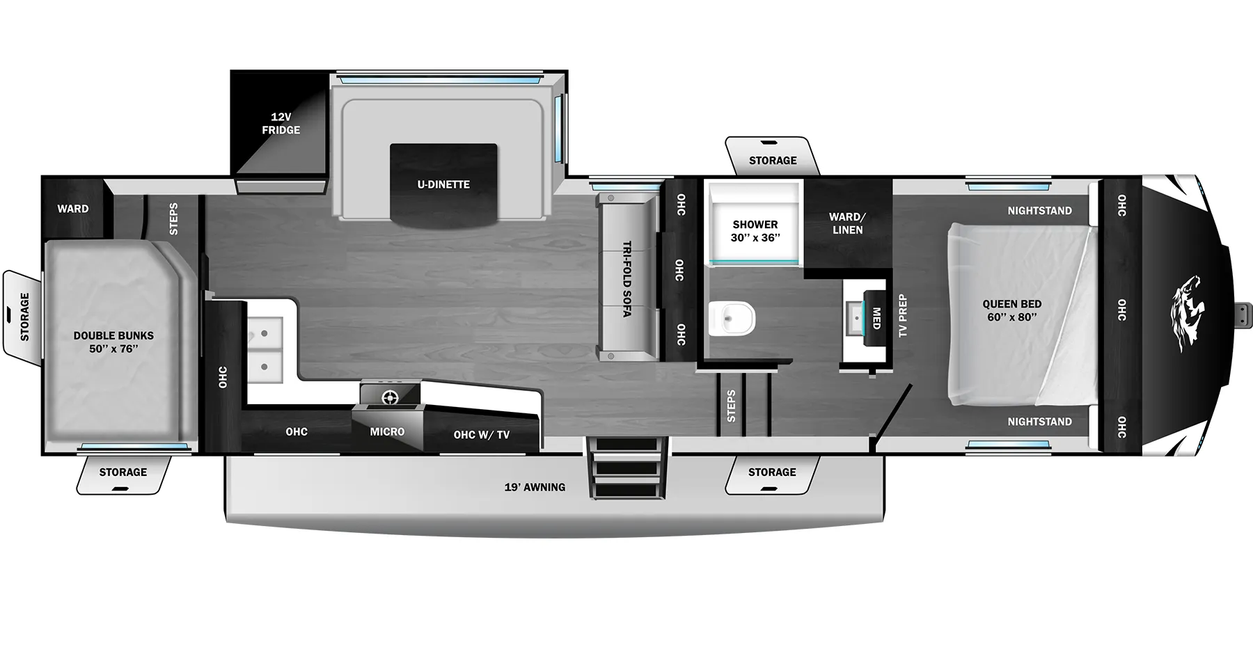 Highland Ridge Open Range Roamer Light Duty 28DBSS floor plan