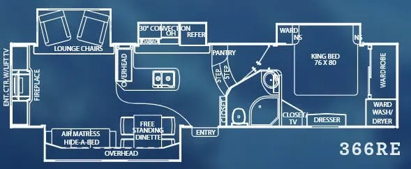 Coachmen Brookstone 366RE floor plan