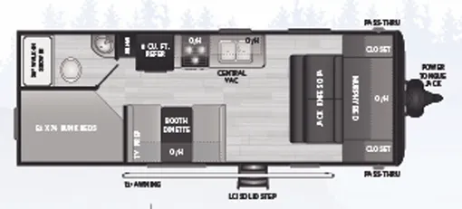 Keystone Hideout 21BHWE floor plan