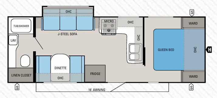 Jayco Jay Feather 20M floor plan