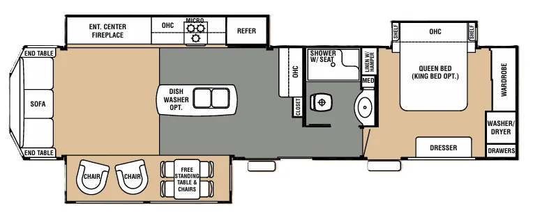 Forest River Cedar Creek Cottage 40CRS floor plan