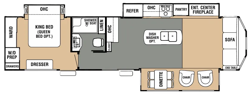 Forest River Cedar Creek Cottage 40CCK floor plan