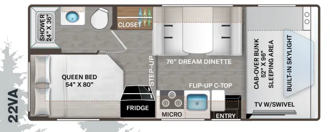 Thor Motor Coach Geneva 22VA floor plan